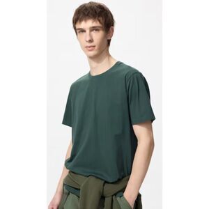 UNIQLO Supima T-Shirt Mens Unisex Sz XL Dark Green Short Sleeve Timeless Classic